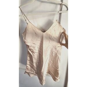 Emerson Thorpe Woman Sz XS beige cami top 100%‎ silk